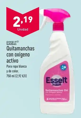 ALDI Esselt Quitamanchas con oxigeno activo 750 ml oferta