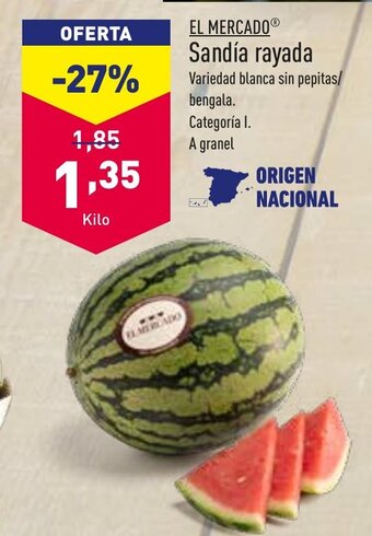 ALDI El Mercado Sandia rayada oferta