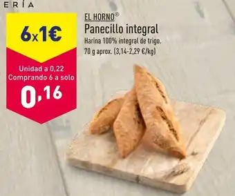 ALDI El Horno Panecillo integral 70g aprox oferta