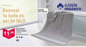 ALDI Home Creation Toalla de baño XXL oferta