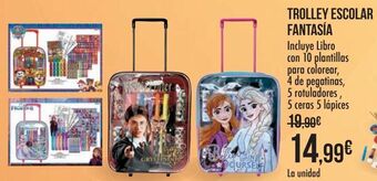 Carrefour Trolley escolar fantasía oferta