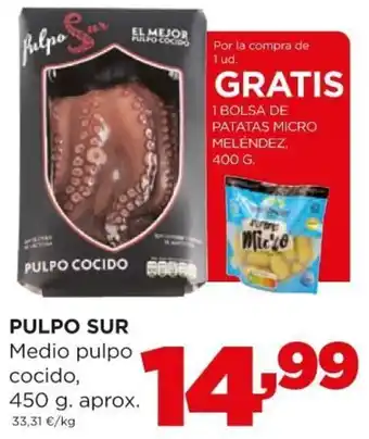 Alimerka Pulpo Sur Medio pulpo cocido 450 g oferta