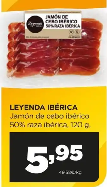 Alimerka Leyenda Ibérica Jamón de cebo ibérico 50% raza ibérica, 120 g oferta
