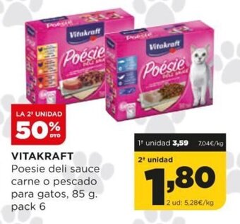 Alimerka Vitakraft Poesie deli sauce carne o pescado para gatos 85 g pack 6 oferta