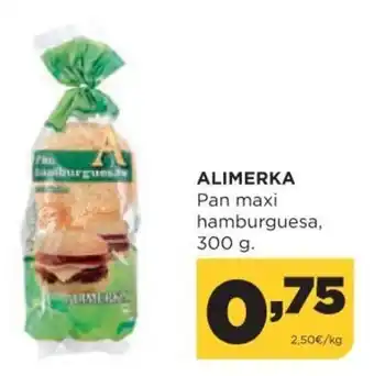Alimerka Alimerka Pan maxi hamburguesa 300 g oferta