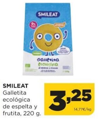 Alimerka Smileat Galletita ecológica de espelta y frutita 220 g oferta