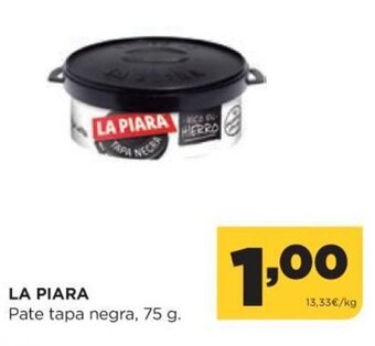 Alimerka La Piara Pate tapa negra 75 g oferta