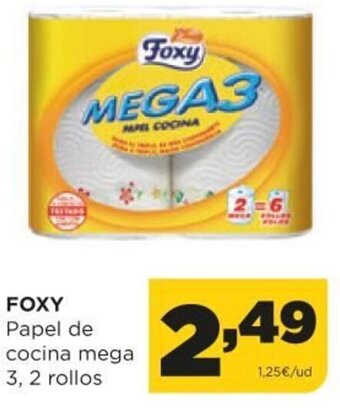 Alimerka Foxy Papel de cocina mega 3, 2 rollos oferta