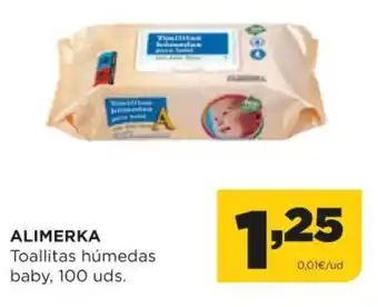Alimerka Alimerka Toallitas húmedas baby, 100 uds oferta