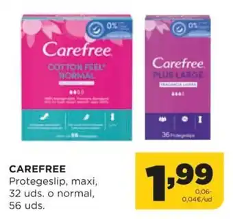 Alimerka Carefree Protegeslip, maxi 32 uds. o normal, 56 uds. oferta
