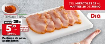 Maxi Dia Pechuga de pavo al pimentón oferta