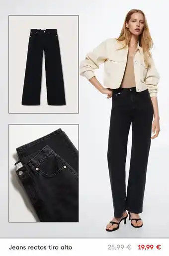 MANGO Jeans rectos tiro alto oferta