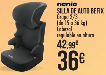 Carrefour Nania Silla De Auto Befix oferta