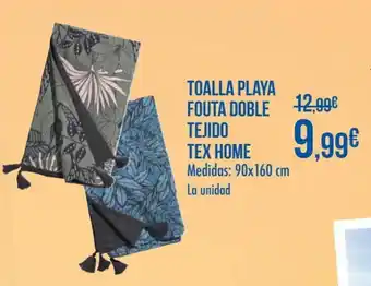 Carrefour Tex Home Toalla Playa Fouta Doble Tejido 90 x 160 cm oferta