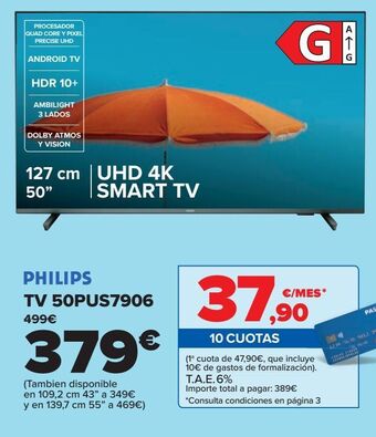 Carrefour Philips tv 50pus7906 oferta
