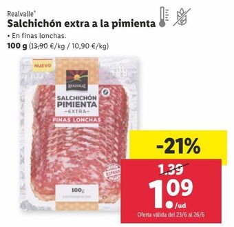 Lidl Salchichón realvalle oferta