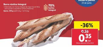 Lidl Pan rústico oferta