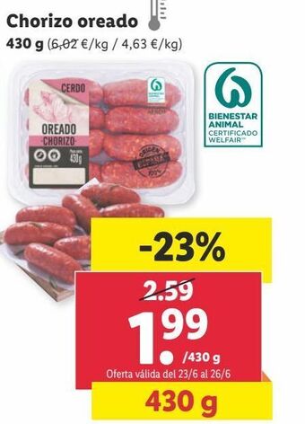 Lidl Chorizo oferta