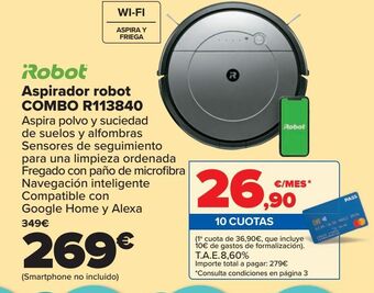 Carrefour Irobot aspirador robot combo r113840 oferta