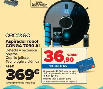 Carrefour Cecotec aspirador robot conga 7090 ai oferta