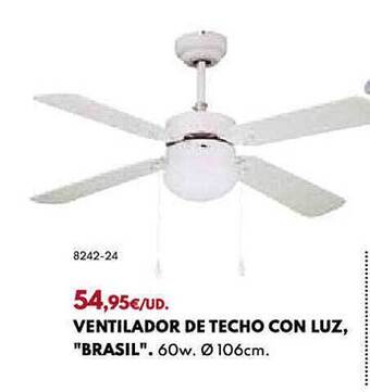 BricoCentro Ventilador De Techo Con Luz oferta