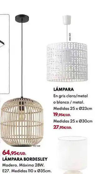 BricoCentro Lámpara Lámpara Bordesley oferta