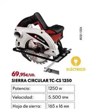 BricoCentro Sierra Circular Tc-cs 1250 oferta