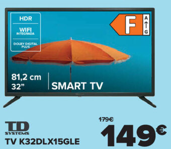 Carrefour TD Systems TV K32DLX15GLE Smart TV 81,2 cm 32" oferta