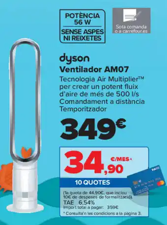 Carrefour dyson Ventilador AM07 56 W oferta