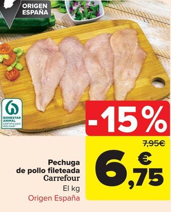 Carrefour Pechuga de pollo fileteada carrefour oferta