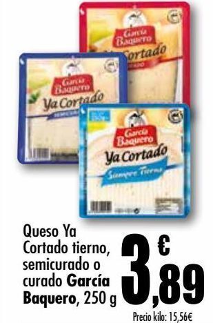 Unide Supermercados Queso ya cortado tierno, semicurado o curado garcía baquero oferta