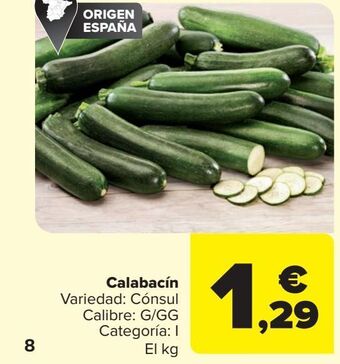 Carrefour Calabacín oferta