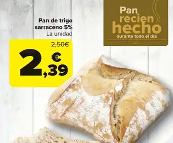 Carrefour Pan de trigo sarraceno 5% oferta
