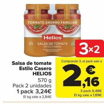 Carrefour Salsa de tomate estilo casero helios oferta
