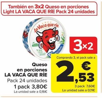 Carrefour Queso en porciones la vaca que ríe oferta