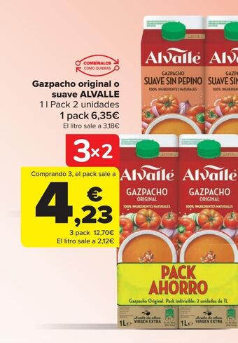 Carrefour Gazpacho original o suave alvalle oferta