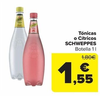 Carrefour Tónicas o cítricos schweppes oferta