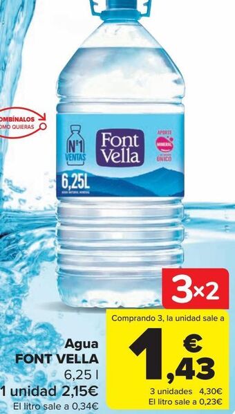 Carrefour Agua font vella oferta