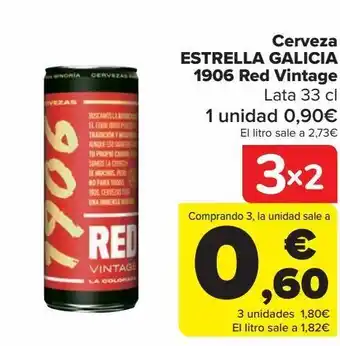 Carrefour Cerveza estrella galicia 1906 red vintage oferta