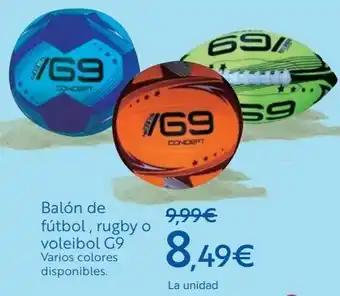 Carrefour Balón de fútbol, rugby o voleibol g9 oferta