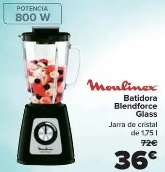 Carrefour Moulinex batidora blendforce glass oferta