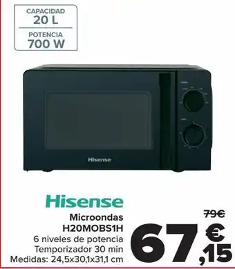 Carrefour Hisense microondas m20mobs1h oferta