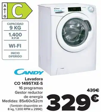 Carrefour Candy lavadora c0 1495txe-s oferta
