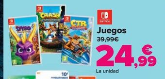 Carrefour Nintendo switch juegos oferta