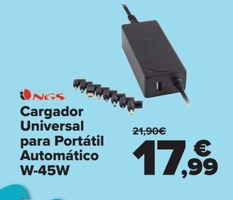 Carrefour Ngs cargador universal para portatil automatico w-45w oferta