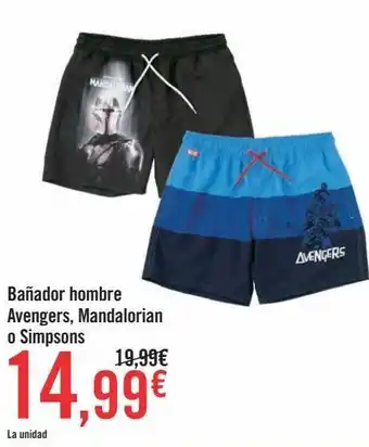 Carrefour Bañador hombre avengers, mandalorian o simpsons oferta