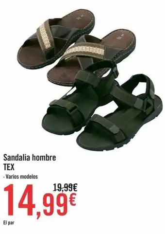 Carrefour Sandalias de hombre tex oferta