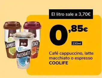 Supeco Café cappucino, latte macchiato o espresso coolife oferta