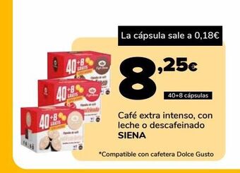 Supeco Café extra intenso, con leche o descafeinado siena oferta
