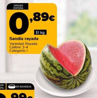 Supeco Sandía rayada oferta